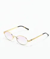 The Gold Gods The Ares Gold & Pink Gradient Sunglasses