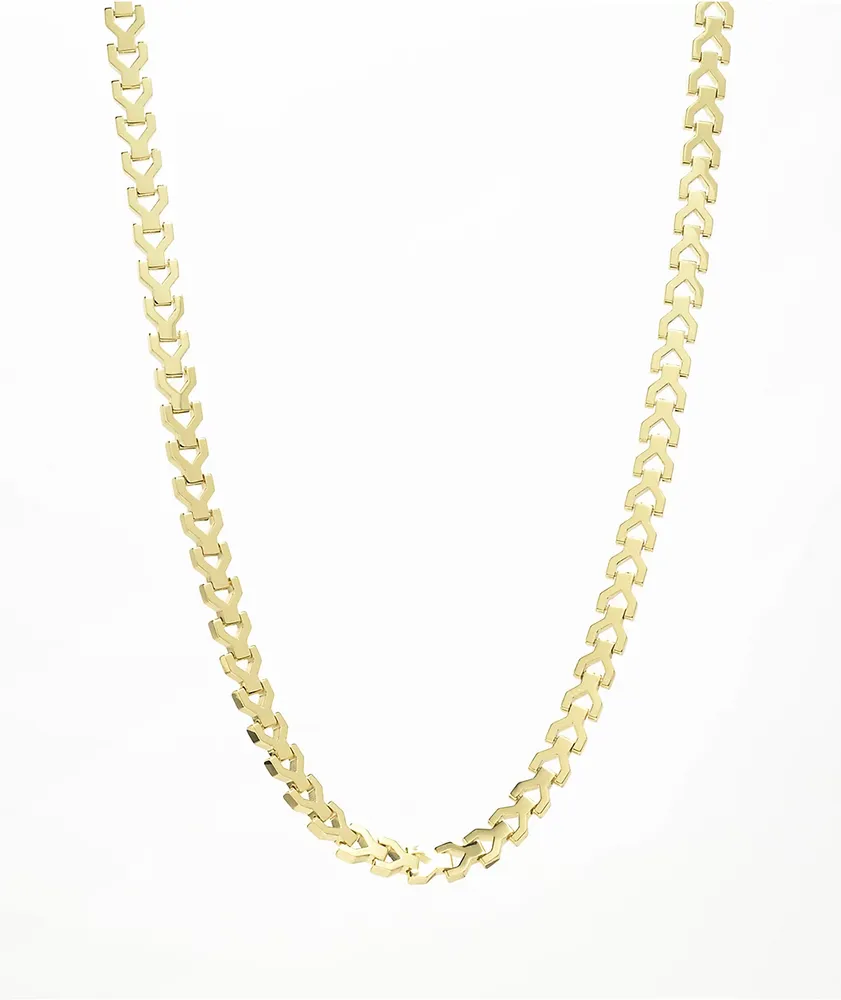 The Gold Gods Y Link 18" 8mm Gold Necklace