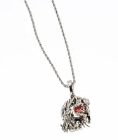 The Gold Gods x Attack On Titan Eren Roar 22" White Gold Chain Necklace