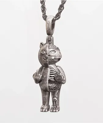 The Gold Gods x RIPNDIP Nermal Silver Chain Necklace