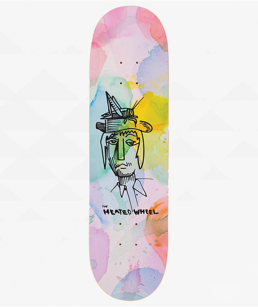 The Heated Wheel Grasshopper Guy 8.25" Skateboard Deck