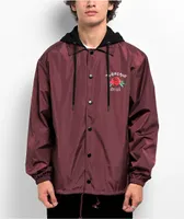 The High & Mighty In Bloom Burgundy Hooded Coach Jacket