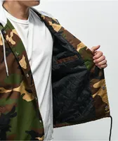 The High & Mighty NYC Camo Hooded Coach Jacket