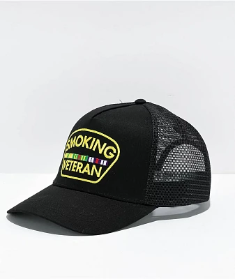 The High & Mighty Smoking Veteran Black Trucker Hat
