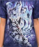 The Mountain Find 10 Wolves Blue Tie Die T-Shirt 