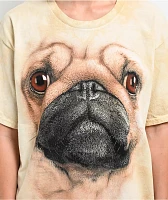 The Mountain Pug Face Cream Tie Dye T-Shirt