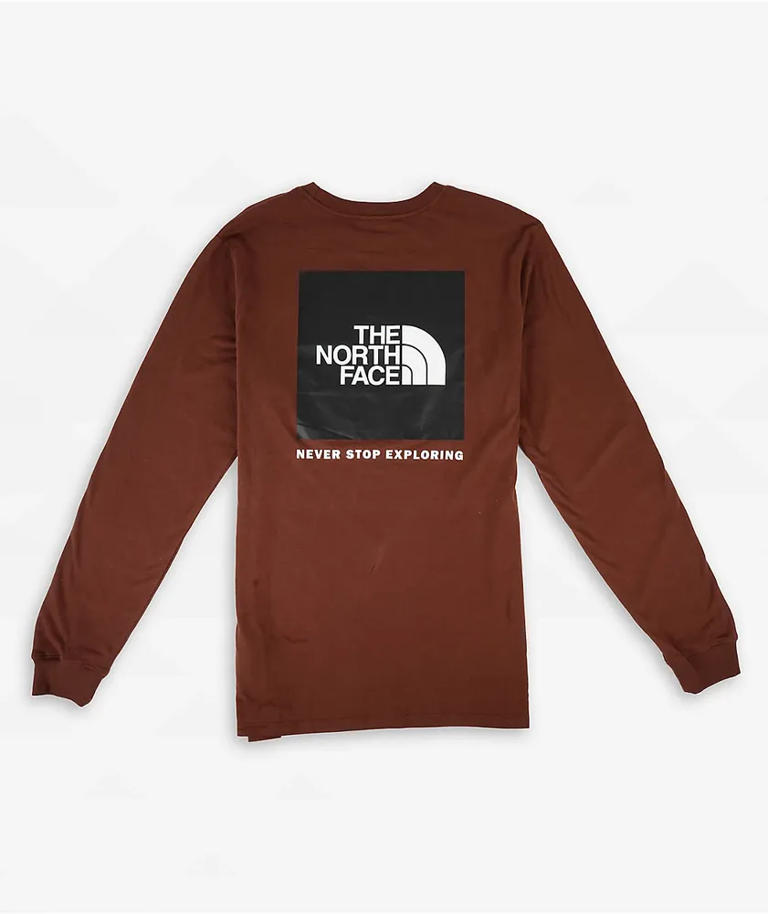 north face never stop exploring long sleeve t shirt