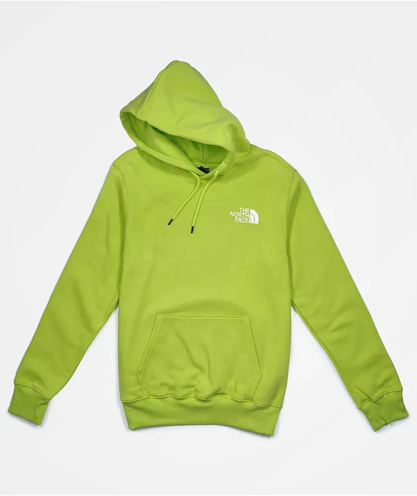 The North Face Box Logo Lime Green Hoodie