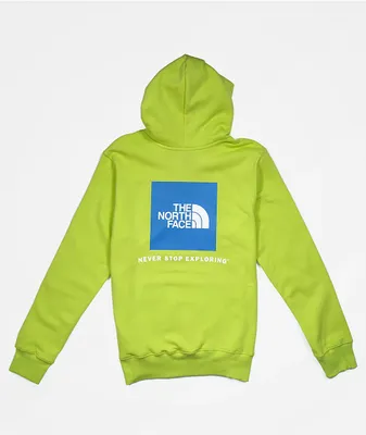 The North Face Box Logo Lime Green Hoodie
