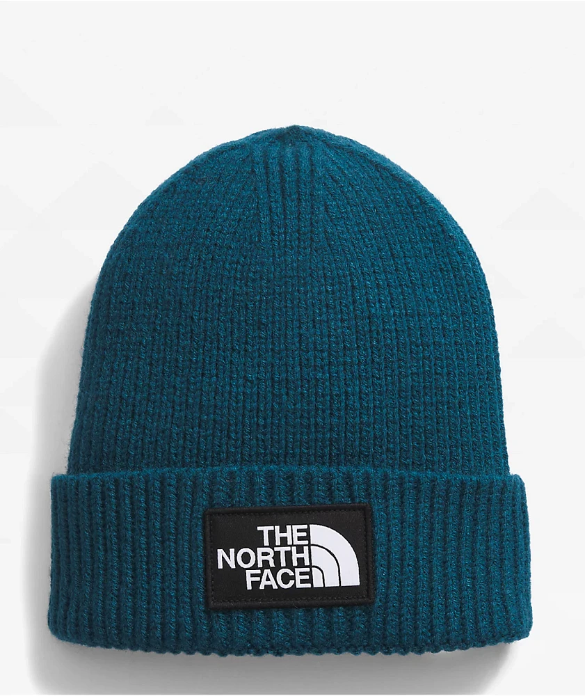 The North Face Box Logo Midnight Petrol Beanie