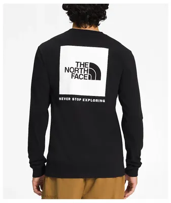 The North Face Box NSE Black & White Long Sleeve T-Shirt