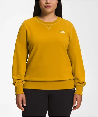 The North Face Heritage Patch Yellow Crewneck Sweatshirt