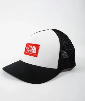 The North Face Keep It Patched Black, Red & White Trucker Hat
