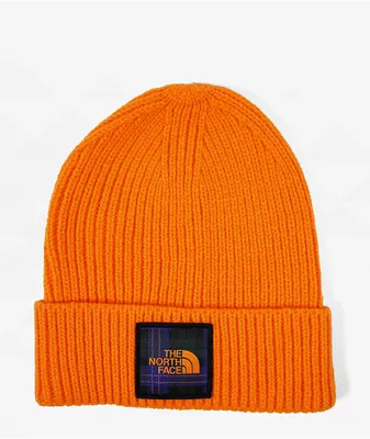 The North Face Logo Box Cone Orange Beanie