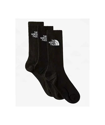 The North Face Multisport Cush 3 Pack Black Crew Socks