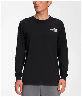 The North Face Sleeve Hit Black & White Long Sleeve T-Shirt