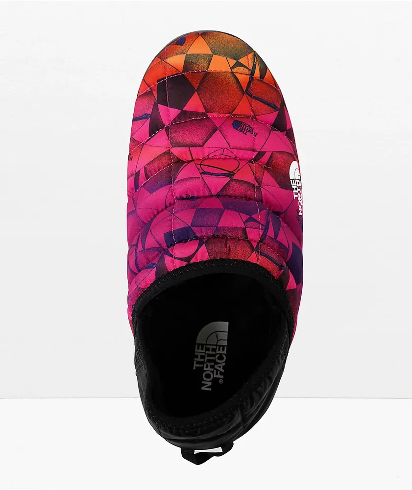 The North Face Thermoball Pink & Black Tract Mule Slippers