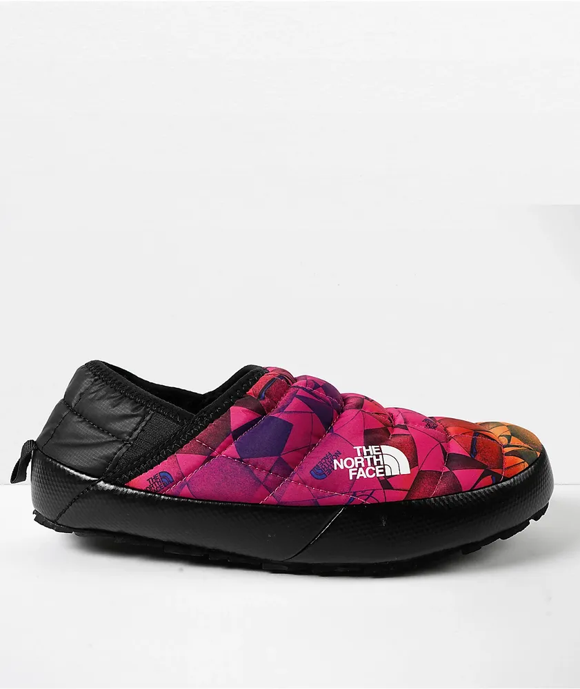 The North Face Thermoball Pink & Black Tract Mule Slippers