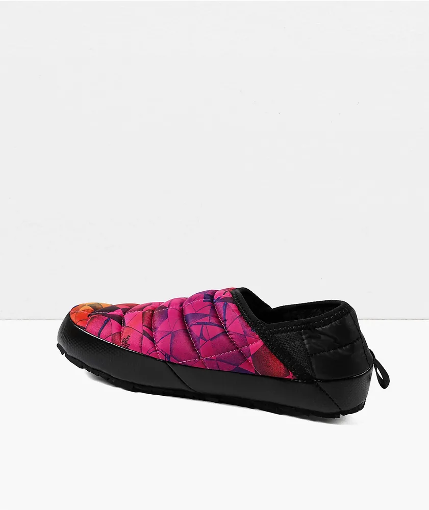 The North Face Thermoball Pink & Black Tract Mule Slippers