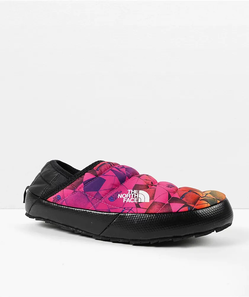 The North Face Thermoball Pink & Black Tract Mule Slippers