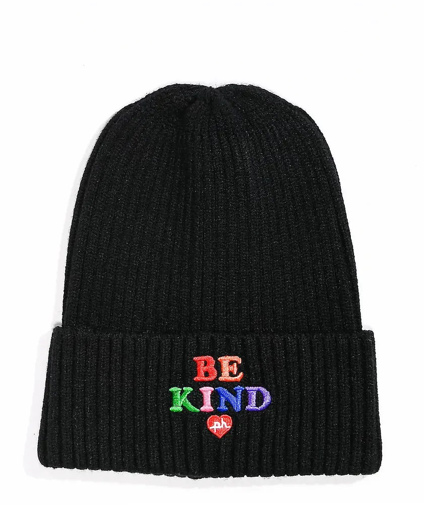 The Phluid Project Be Kind Black Beanie