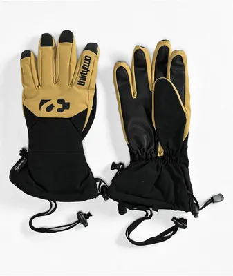 ThirtyTwo Lashed Black & Khaki 15K Snowboard Gloves