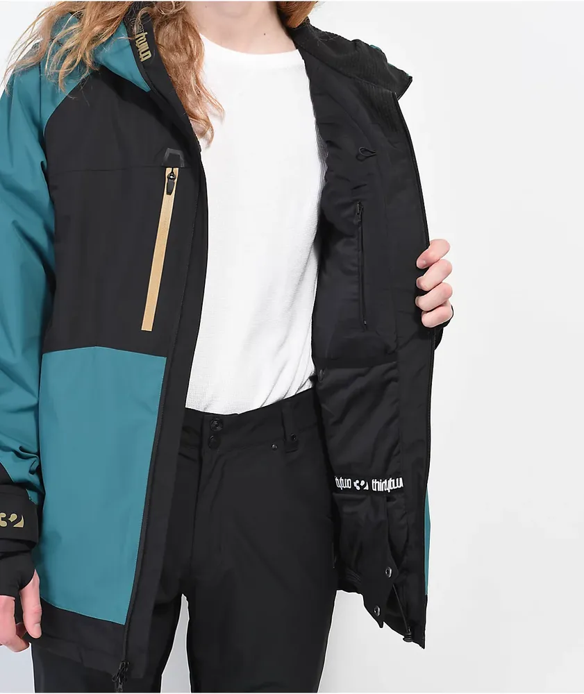 ThirtyTwo Lashed Insulated Green & Black 15K Snowboard Jacket 