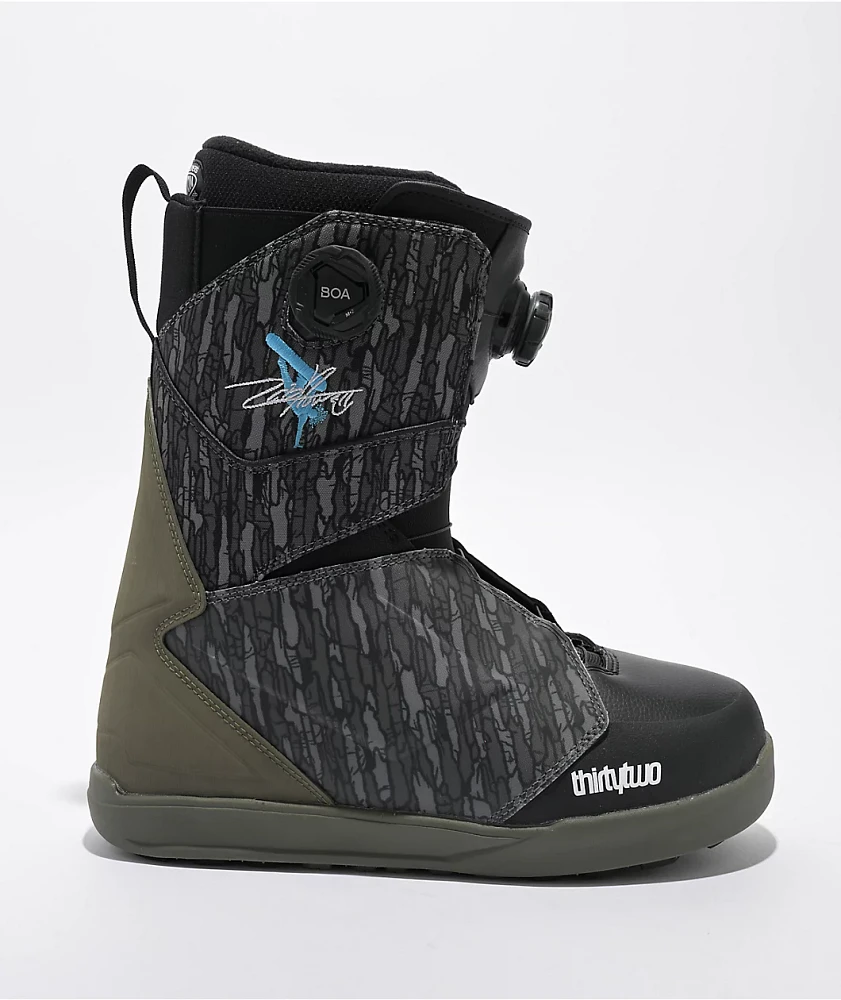 ThirtyTwo Powell Lashed Double BOA Green & Black Snowboard Boots 2025