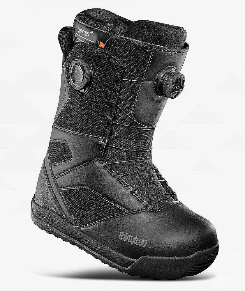 ThirtyTwo STW Double BOA Black Snowboard Boots 2025