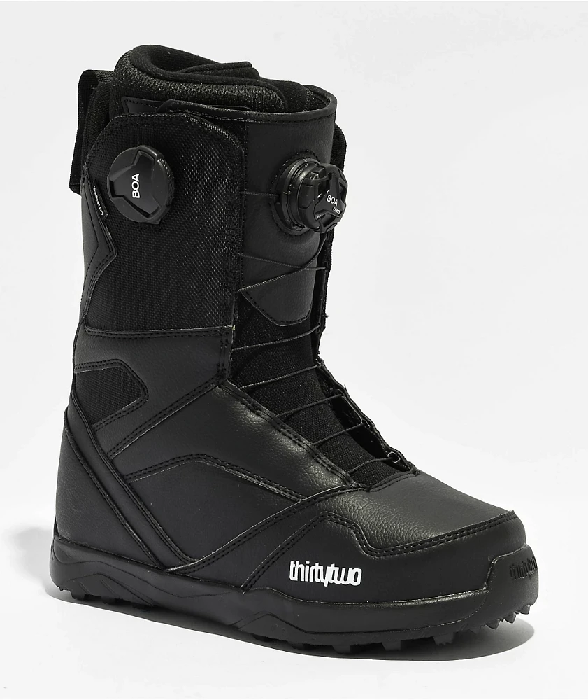 ThirtyTwo STW Double Boa Black Snowboard Boots 2024