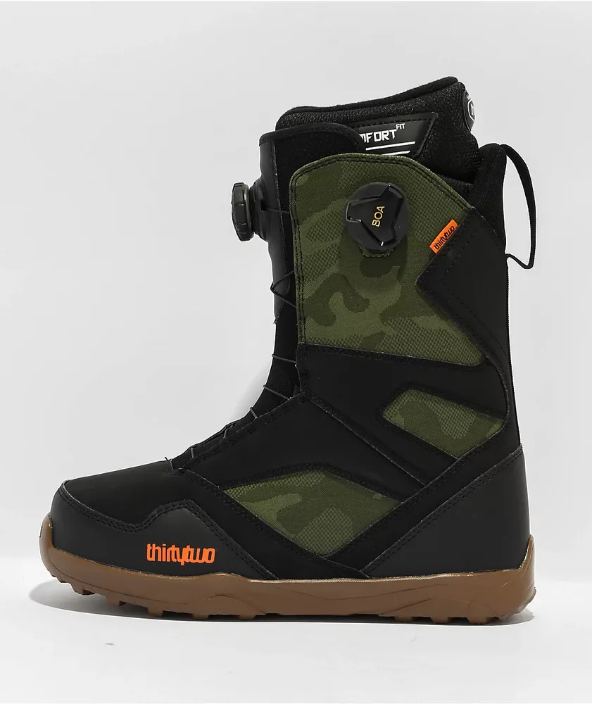 ThirtyTwo STW Double Boa Green Snowboard Boots 2024