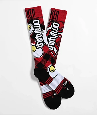 ThirtyTwo Walker Signature Red Merino Snowboard Socks