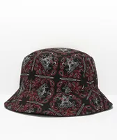 Thrasher Bandana Black & Red Bucket Hat