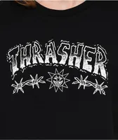 Thrasher Barbed Wire Black T-Shirt