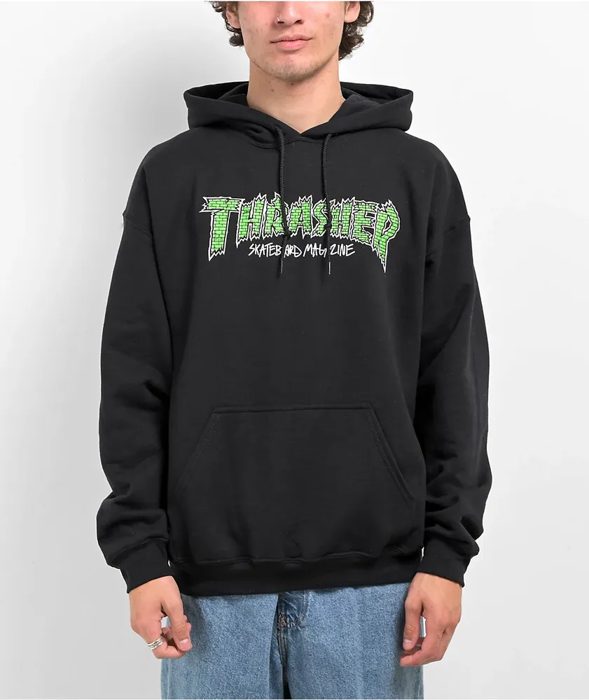 Thrasher Brick Black Hoodie