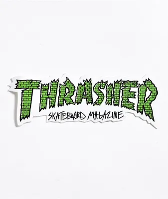 Thrasher Bricks Green Sticker