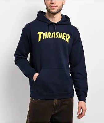 Thrasher Cover Logo Navy Hoodie