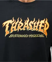 Thrasher Fire Logo Black T-Shirt