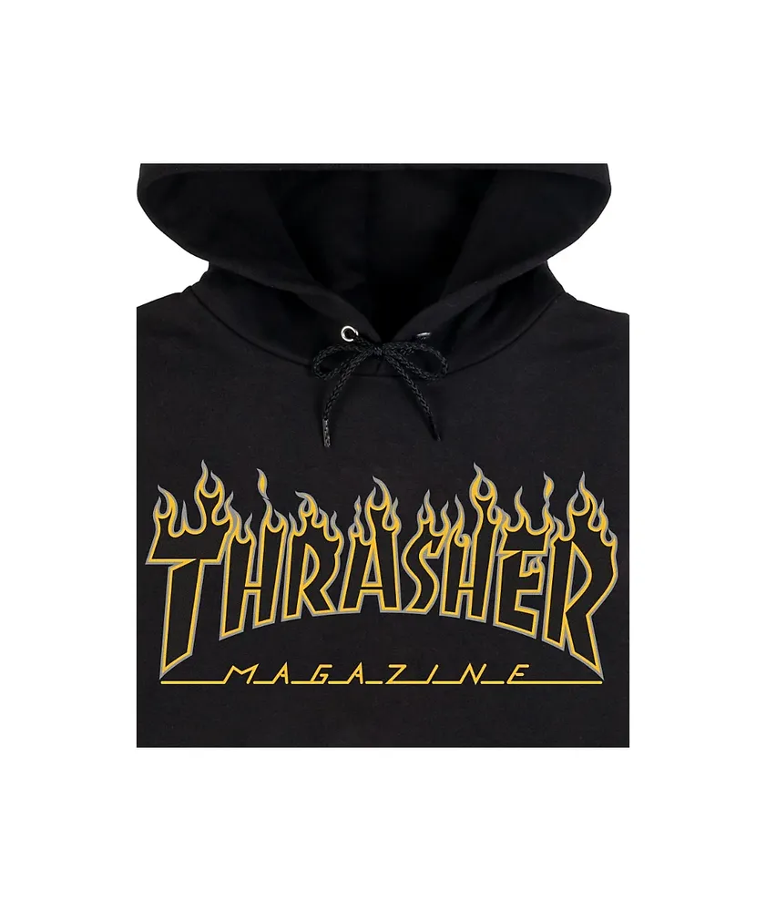 Thrasher Flame Black & Yellow Hoodie