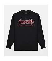 Thrasher Flame Black Long Sleeve T-Shirt