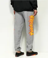 Thrasher Flame Grey Sweatpants 