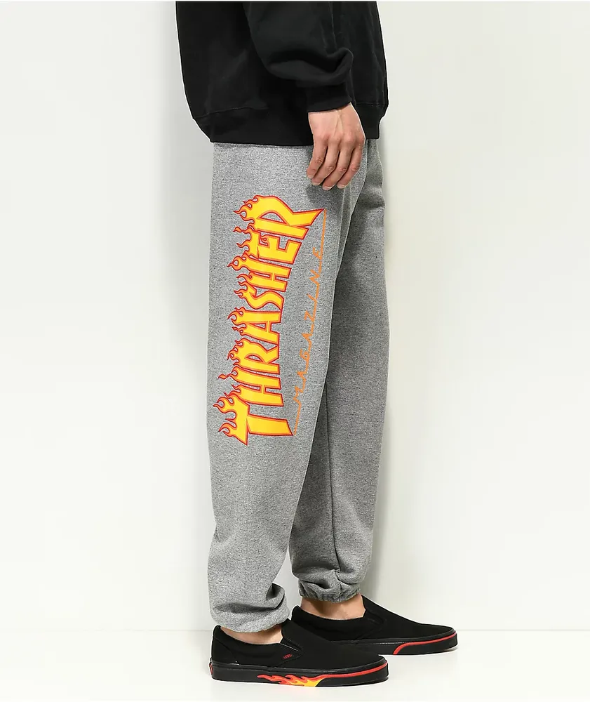 Thrasher Flame Grey Sweatpants 