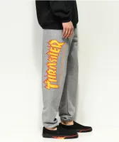 Thrasher Flame Grey Sweatpants 