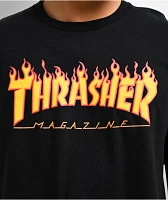 Thrasher Flame Logo Black T-Shirt
