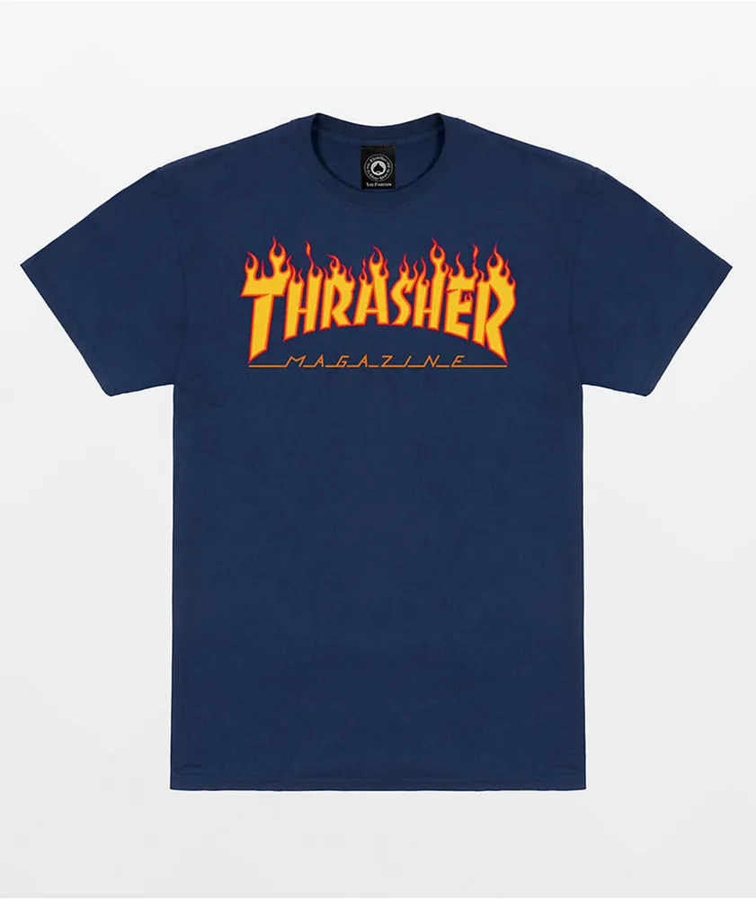 Thrasher Flame Navy T-Shirt