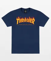 Thrasher Flame Navy T-Shirt