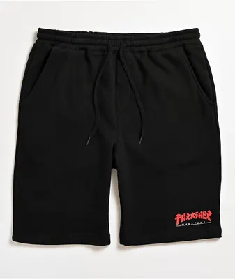 Thrasher Godzilla Black Sweat Shorts