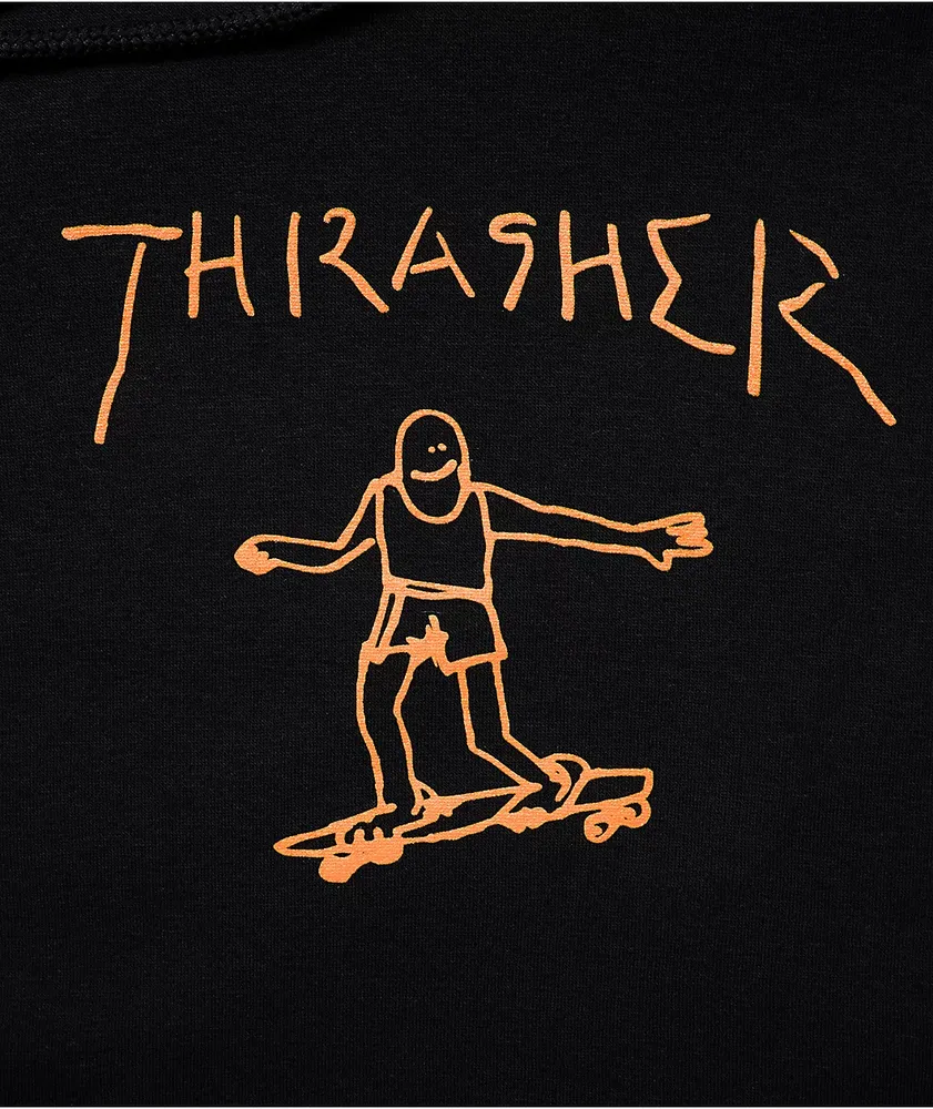 Thrasher Gonz Logo Black & Orange Hoodie