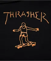 Thrasher Gonz Logo Black & Orange Hoodie