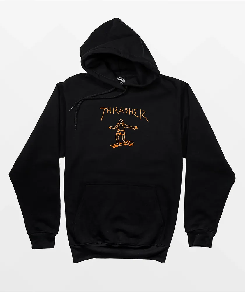 Thrasher Gonz Logo Black & Orange Hoodie